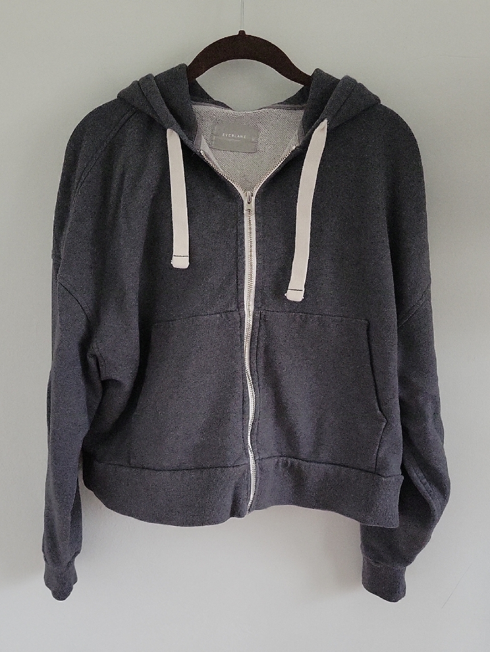 Everlane The Track Crop Zip Hoodie